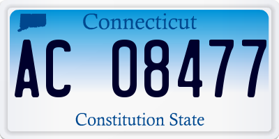 CT license plate AC08477