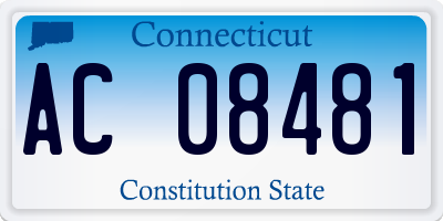 CT license plate AC08481