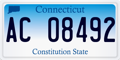 CT license plate AC08492