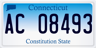 CT license plate AC08493