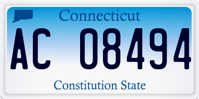 CT license plate AC08494