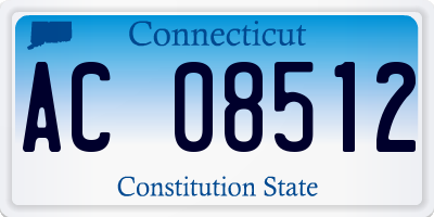 CT license plate AC08512