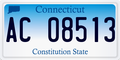 CT license plate AC08513