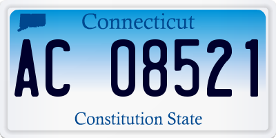 CT license plate AC08521