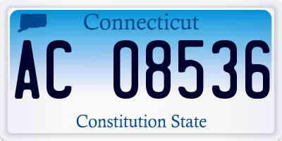 CT license plate AC08536
