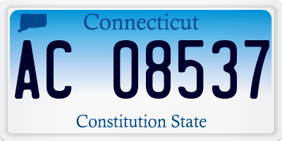 CT license plate AC08537