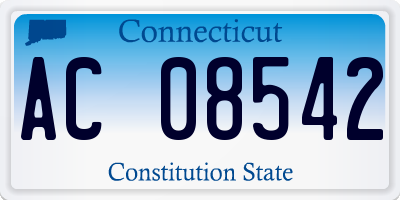 CT license plate AC08542