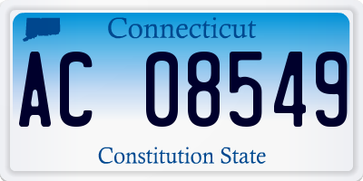 CT license plate AC08549