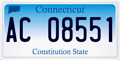 CT license plate AC08551