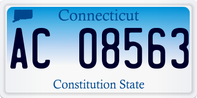 CT license plate AC08563