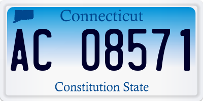 CT license plate AC08571