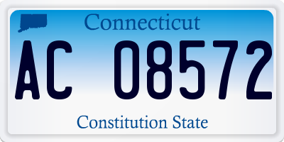 CT license plate AC08572