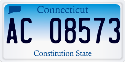 CT license plate AC08573