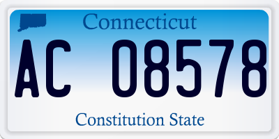 CT license plate AC08578