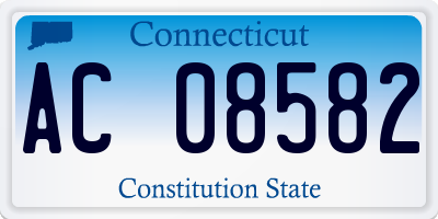 CT license plate AC08582