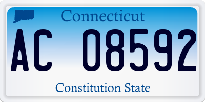 CT license plate AC08592
