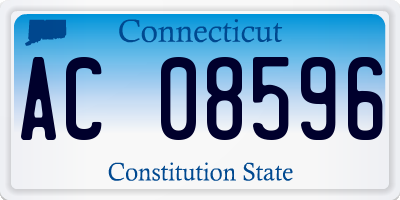 CT license plate AC08596