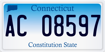 CT license plate AC08597