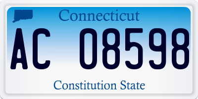 CT license plate AC08598