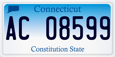 CT license plate AC08599