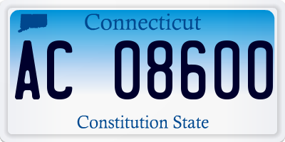 CT license plate AC08600