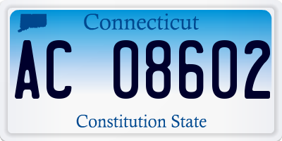 CT license plate AC08602