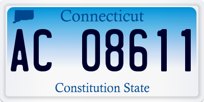 CT license plate AC08611