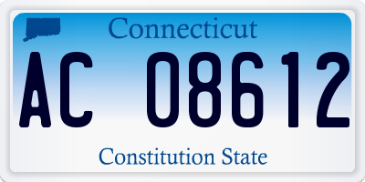 CT license plate AC08612