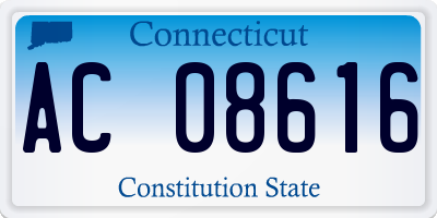 CT license plate AC08616