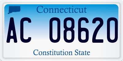 CT license plate AC08620