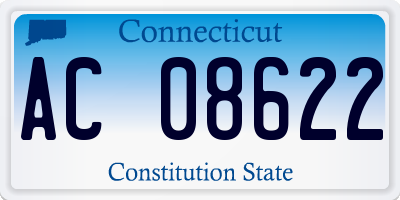 CT license plate AC08622