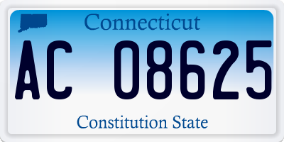 CT license plate AC08625