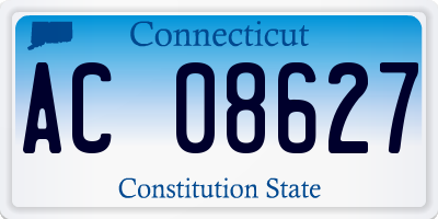 CT license plate AC08627