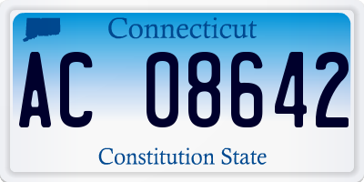 CT license plate AC08642