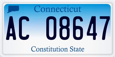 CT license plate AC08647