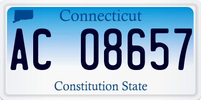 CT license plate AC08657