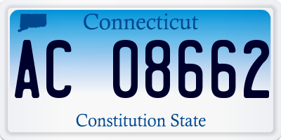 CT license plate AC08662