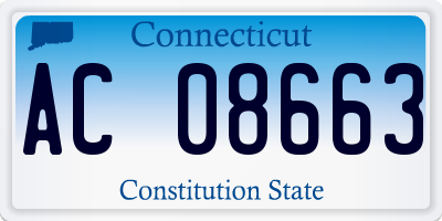 CT license plate AC08663