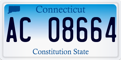 CT license plate AC08664