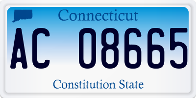 CT license plate AC08665