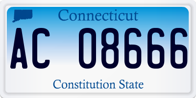 CT license plate AC08666
