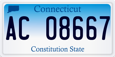 CT license plate AC08667