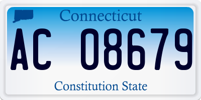 CT license plate AC08679