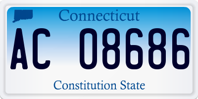 CT license plate AC08686
