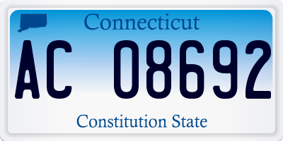 CT license plate AC08692