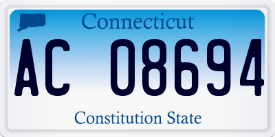 CT license plate AC08694