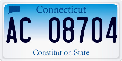 CT license plate AC08704