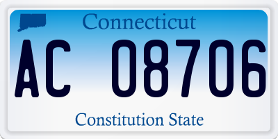 CT license plate AC08706