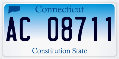CT license plate AC08711