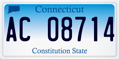 CT license plate AC08714